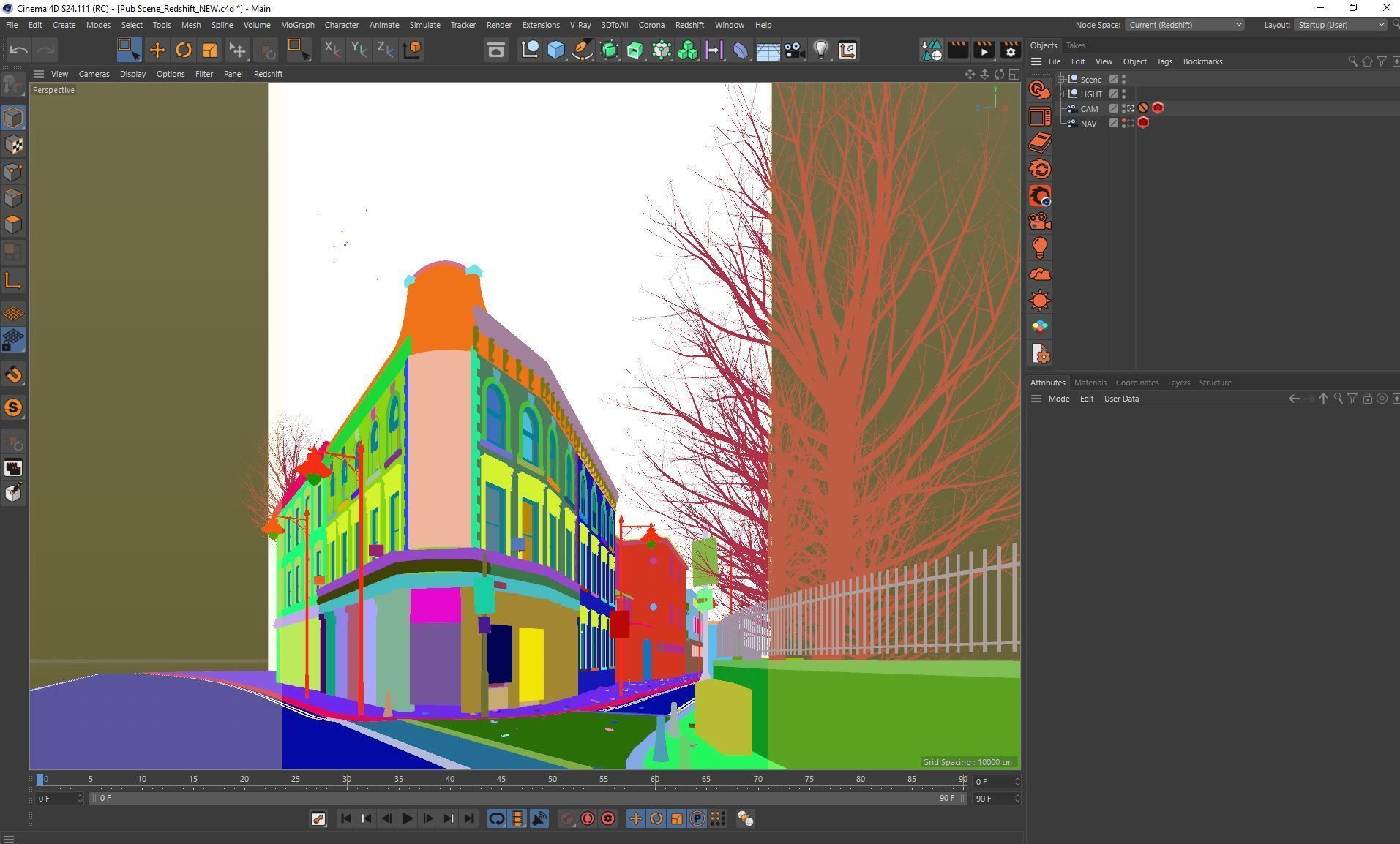 Redshift - C4D Scene files - Old London Pub Exterior 3D model_3