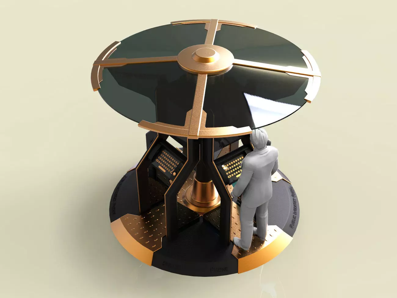 Multi kiosco environment design booth design 3D print model_0