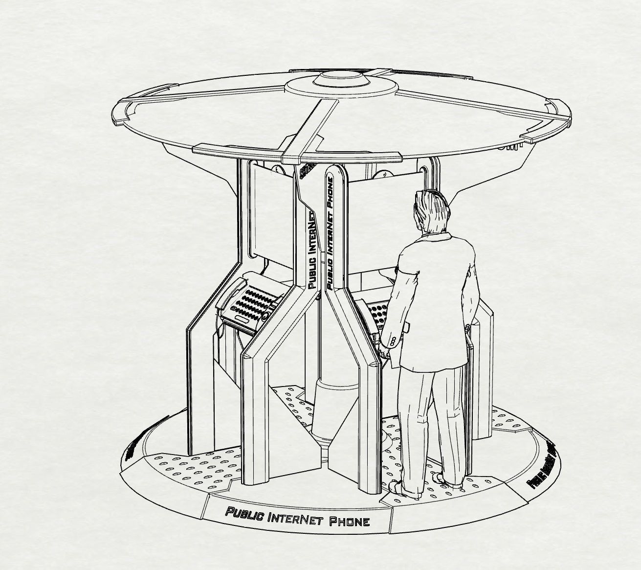Multi kiosco environment design booth design 3D print model_11