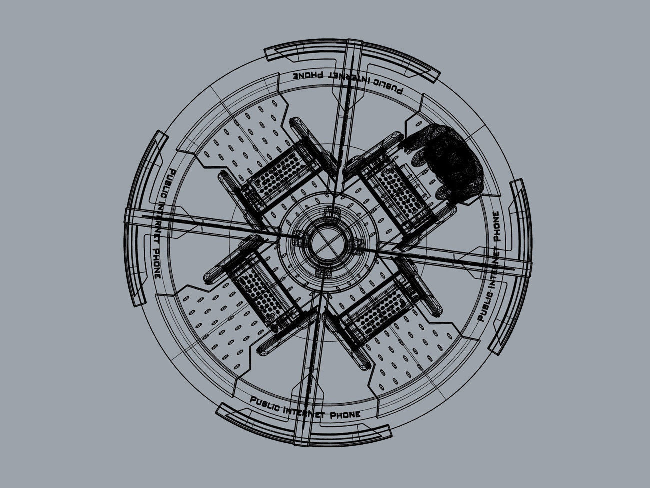 Multi kiosco environment design booth design 3D print model_17