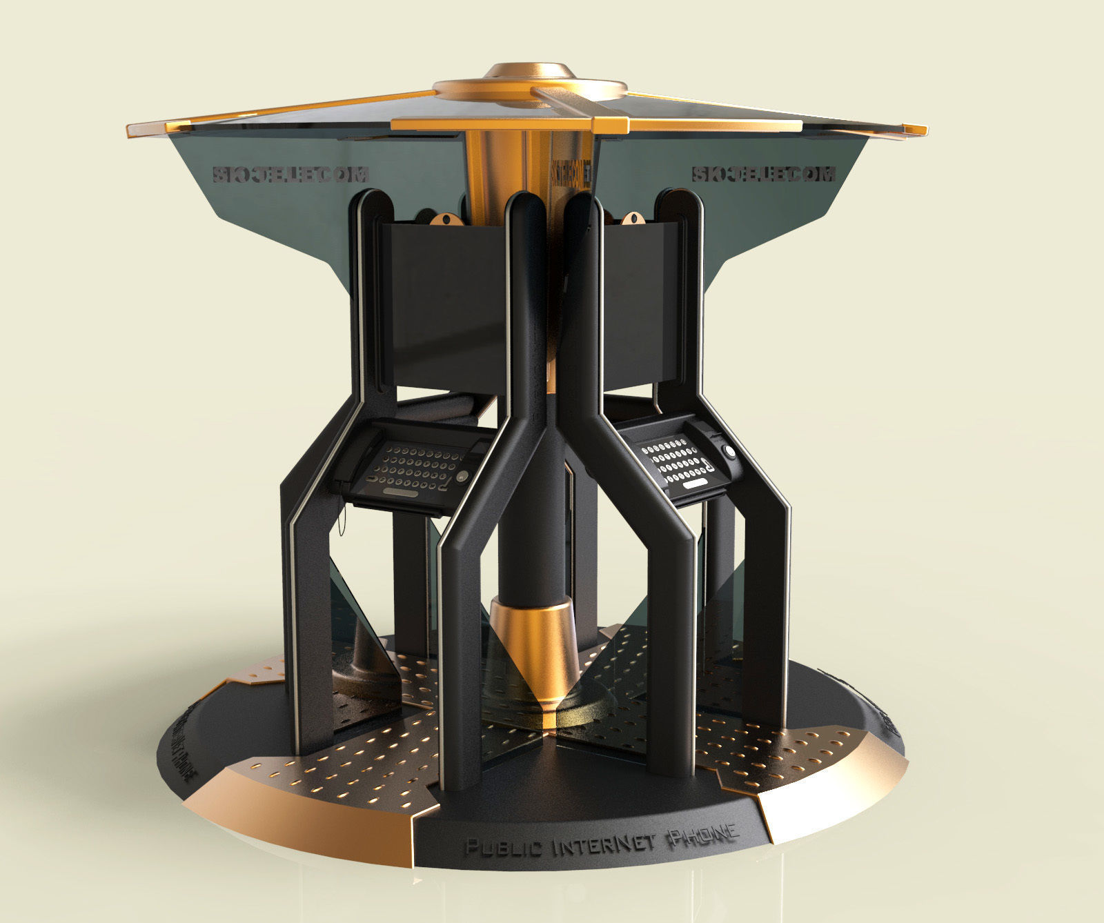 Multi kiosco environment design booth design 3D print model_2