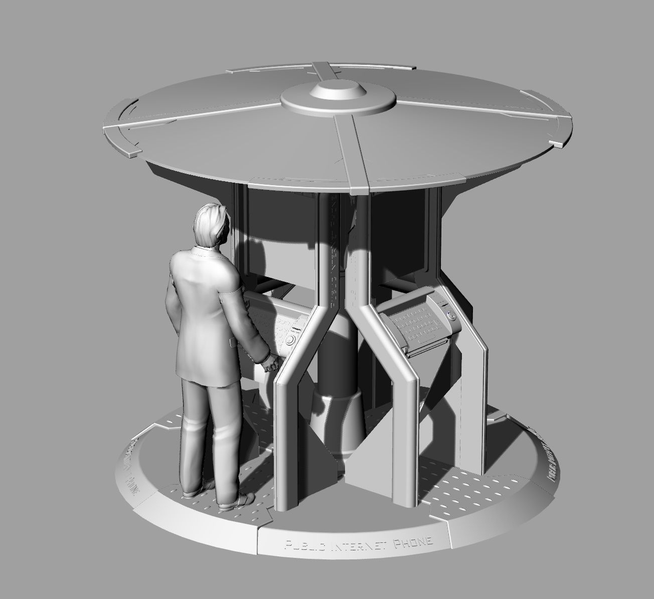 Multi kiosco environment design booth design 3D print model_6