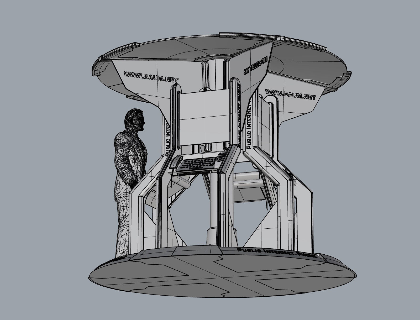 Multi kiosco environment design booth design 3D print model_14