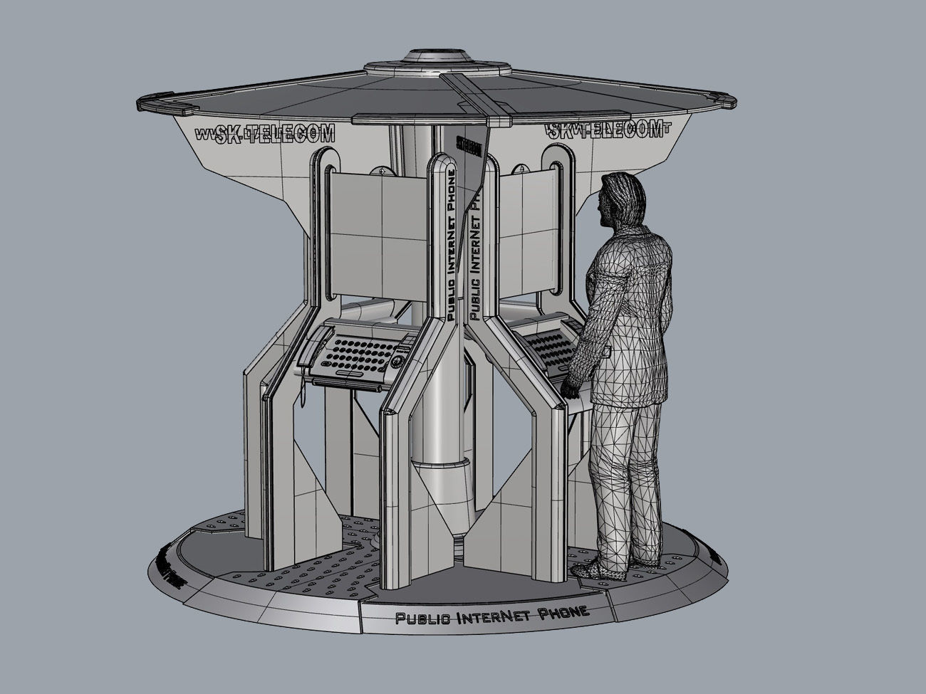 Multi kiosco environment design booth design 3D print model_15