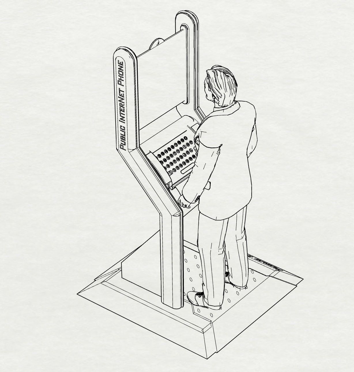 kiosco environment design booth design imformation station 3D print model_9