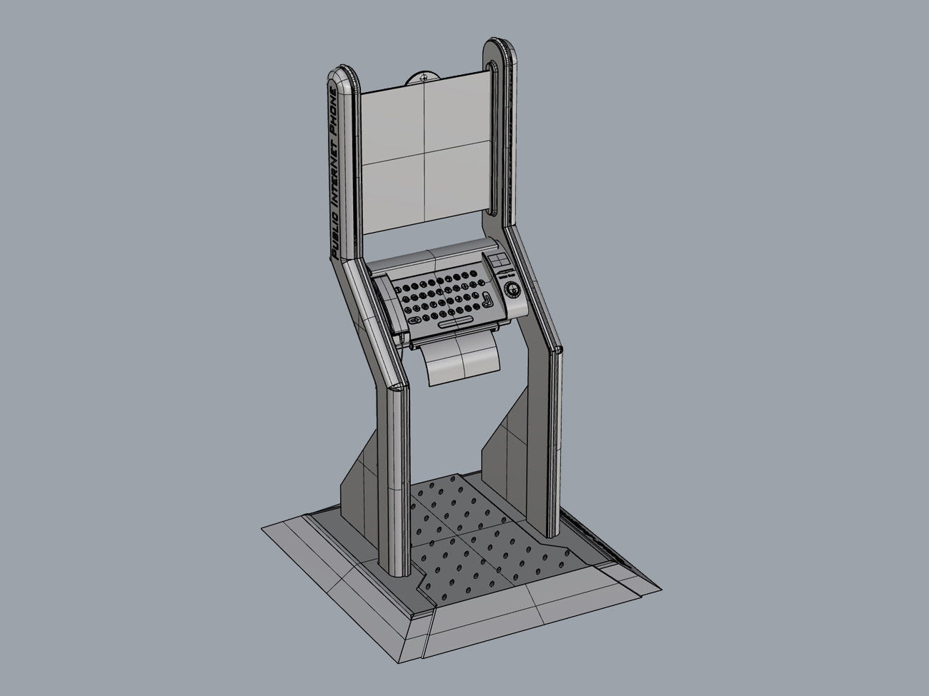 kiosco environment design booth design imformation station 3D print model_19