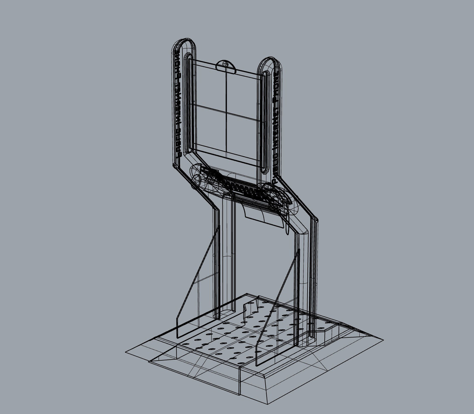 kiosco environment design booth design imformation station 3D print model_17