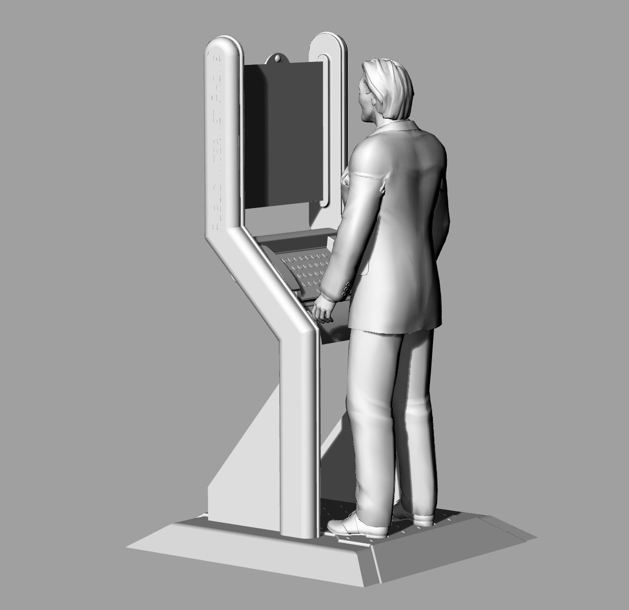 kiosco environment design booth design imformation station 3D print model_5