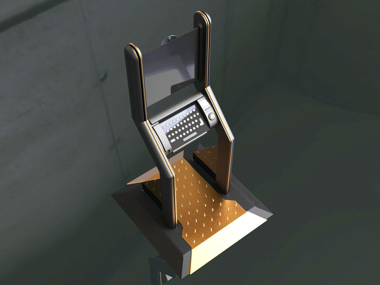 kiosco environment design booth design imformation station 3D print model_13