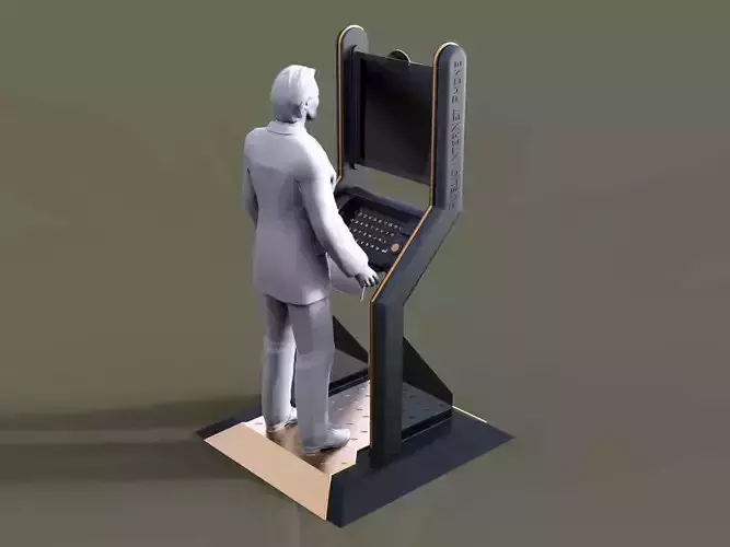 kiosco environment design booth design imformation station 3D print model