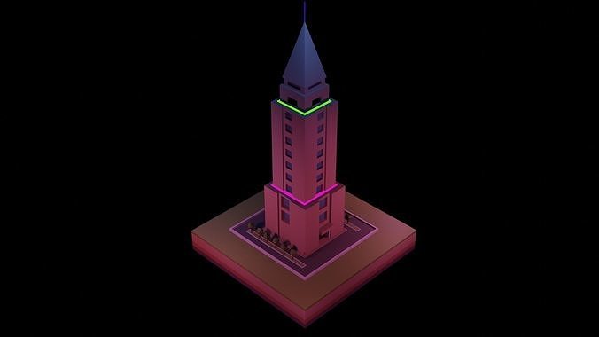 Special Buildings Low Poly Low-poly 3D model