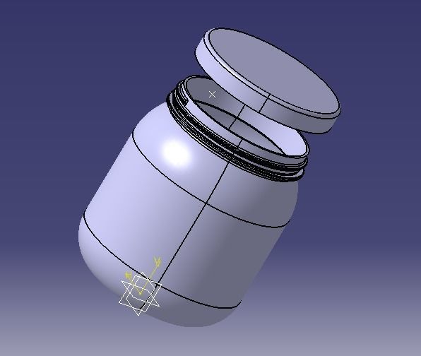 Plastic Jar 3D print model_14