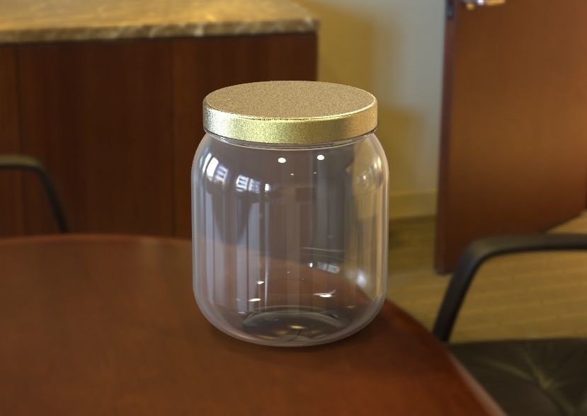 Plastic Jar 3D print model_4