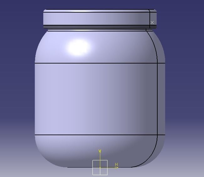 Plastic Jar 3D print model_6