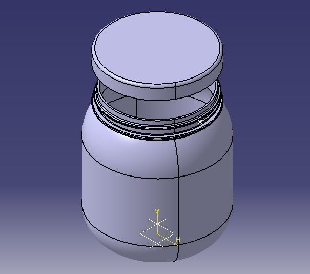 Plastic Jar 3D print model_3