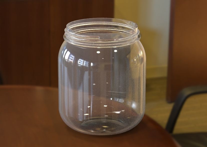 Plastic Jar 3D print model_1