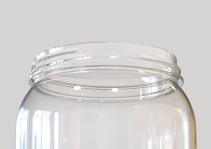 Plastic Jar 3D print model_2