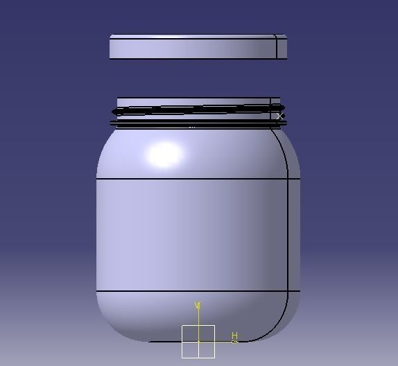 Plastic Jar 3D print model_5