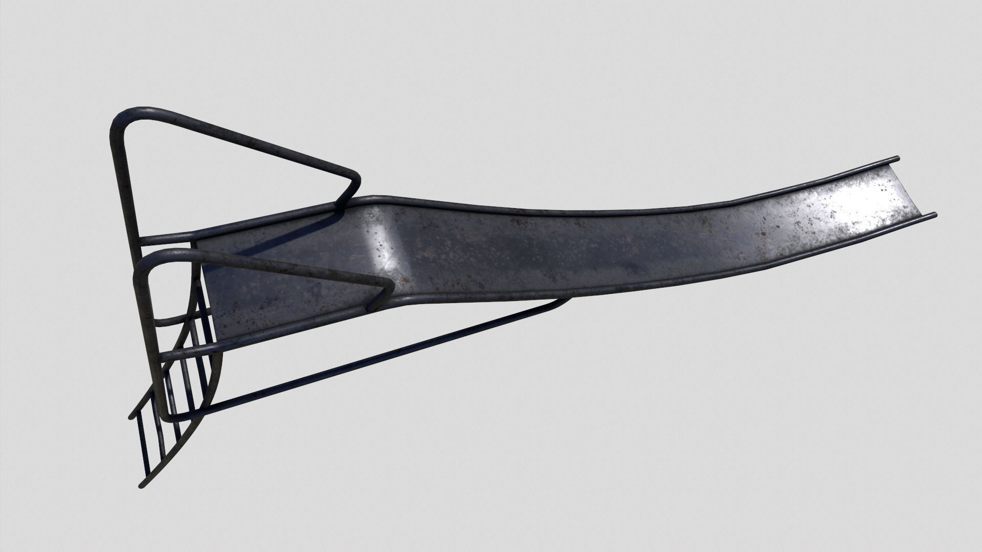 Old Slide Low-poly 3D model_5