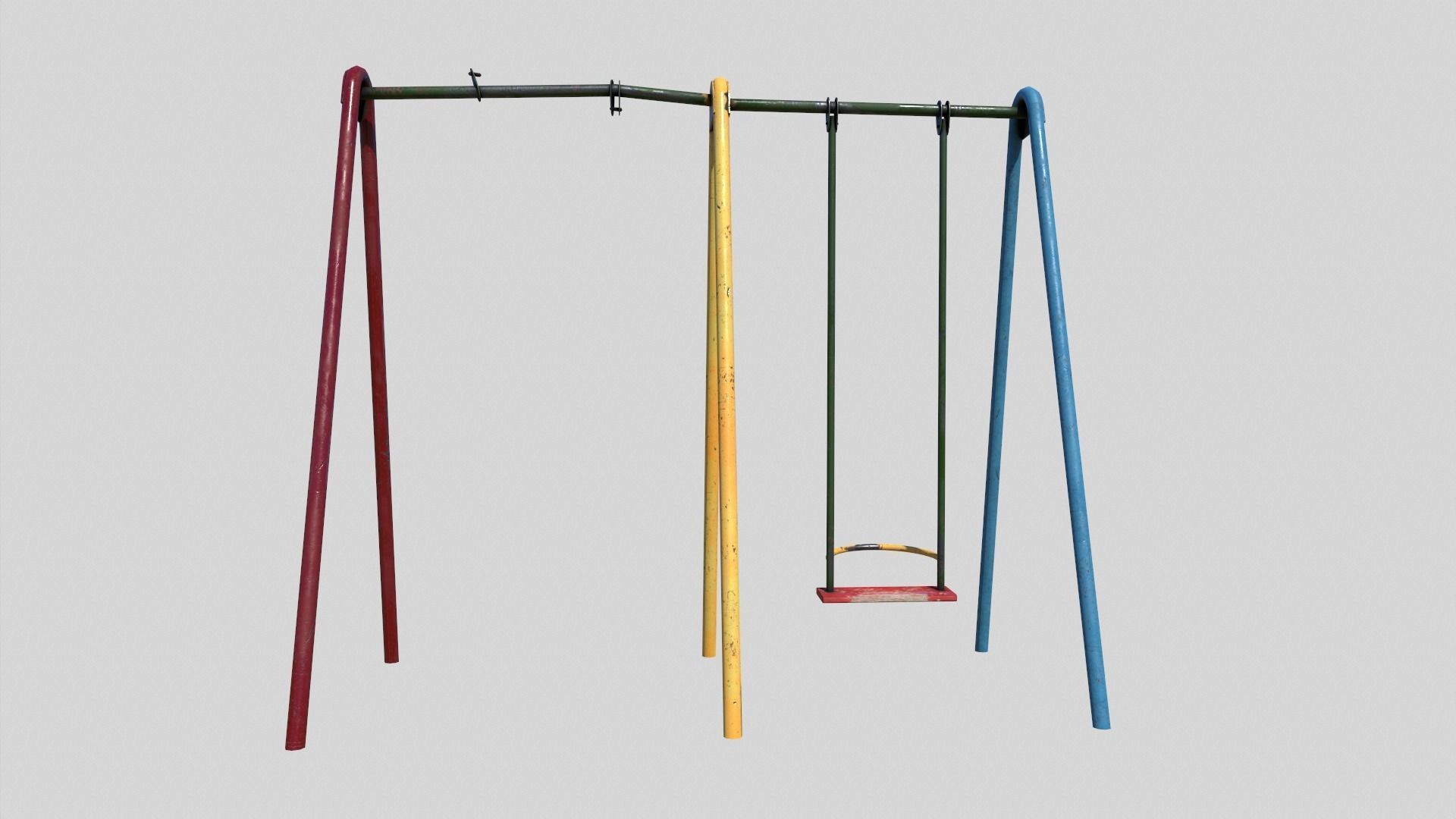 Old Swings Low-poly 3D model_2