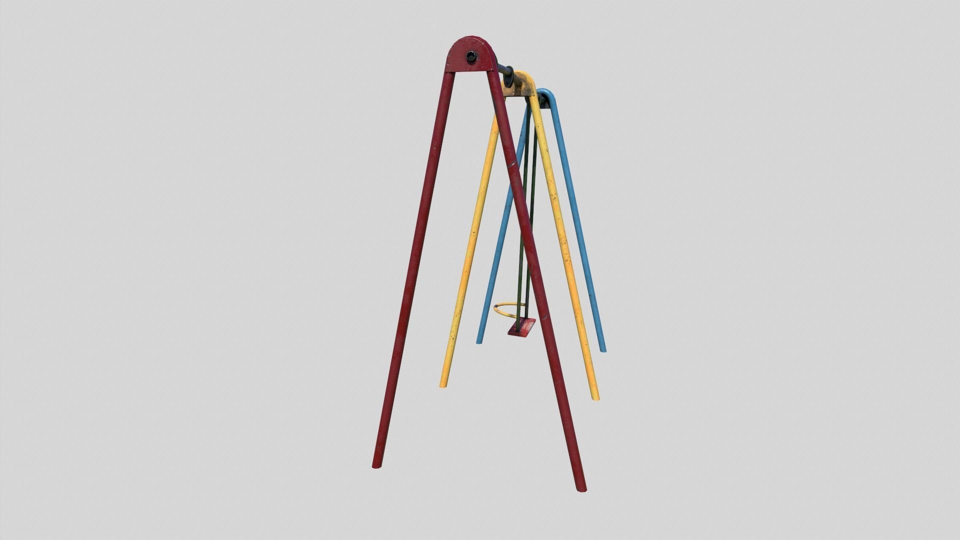 Old Swings Low-poly 3D model_5