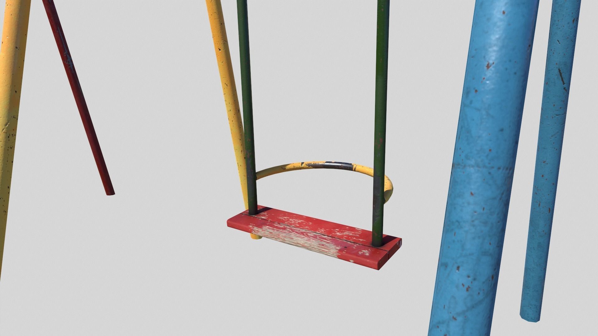 Old Swings Low-poly 3D model_4