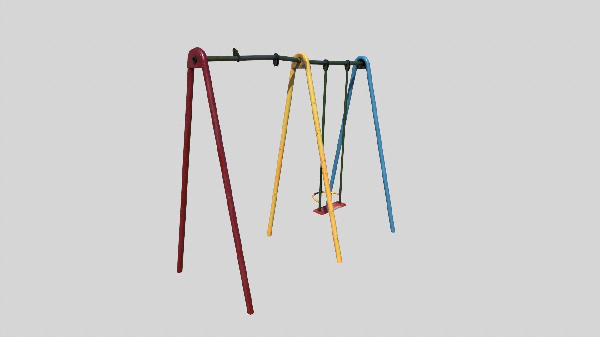 Old Swings Low-poly 3D model_1
