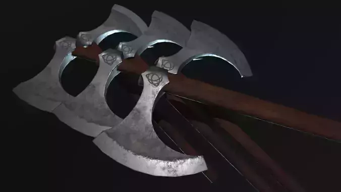 Medieval Fury AXE Low-poly 3D model