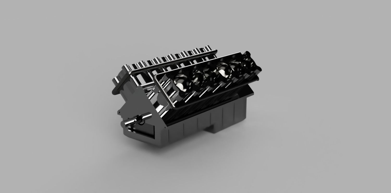 V12 engine 3D model_3