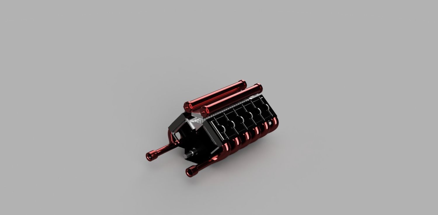 V12 engine 3D model_1