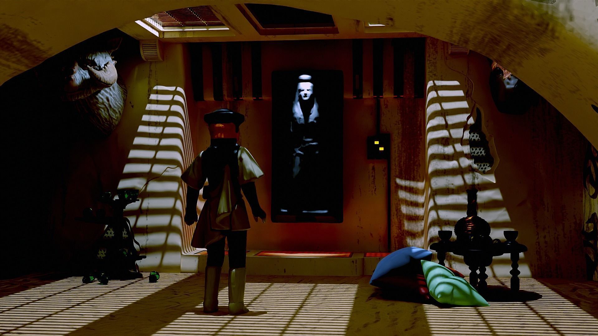 Jabbas Throne Room - Top floor - Complete set 1-6 scale 3D Model Collection_36