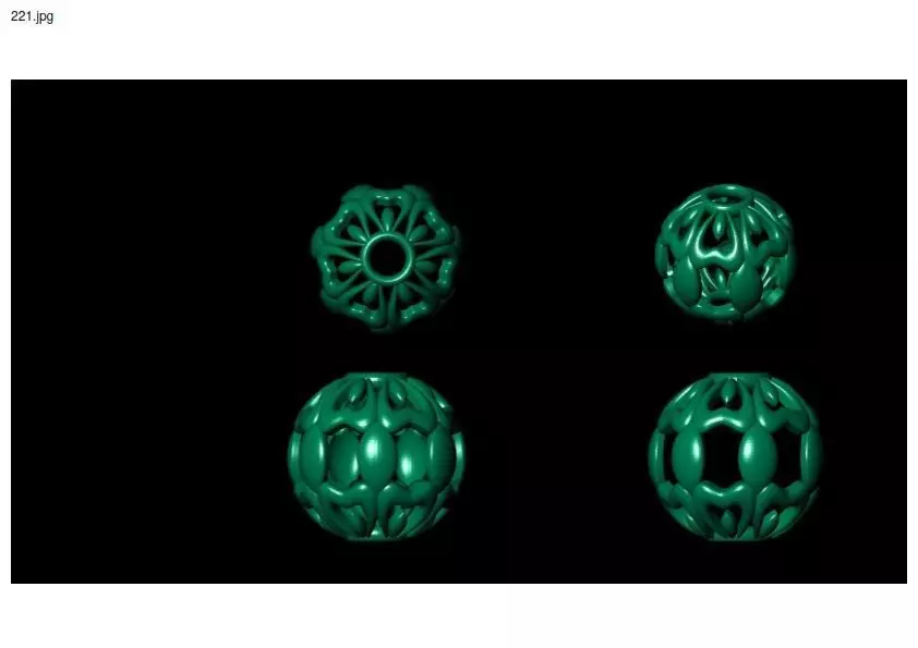 3 size stl beeds 3D print model_0