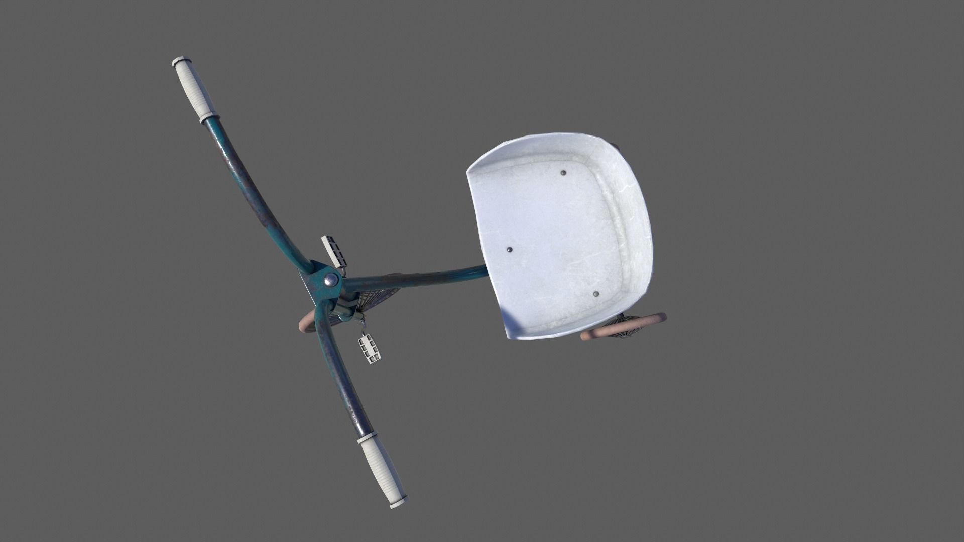 Old Tricycle Low-poly 3D model_5