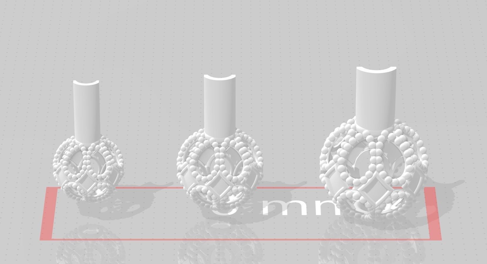 3 size stl beeds 3D print model_1