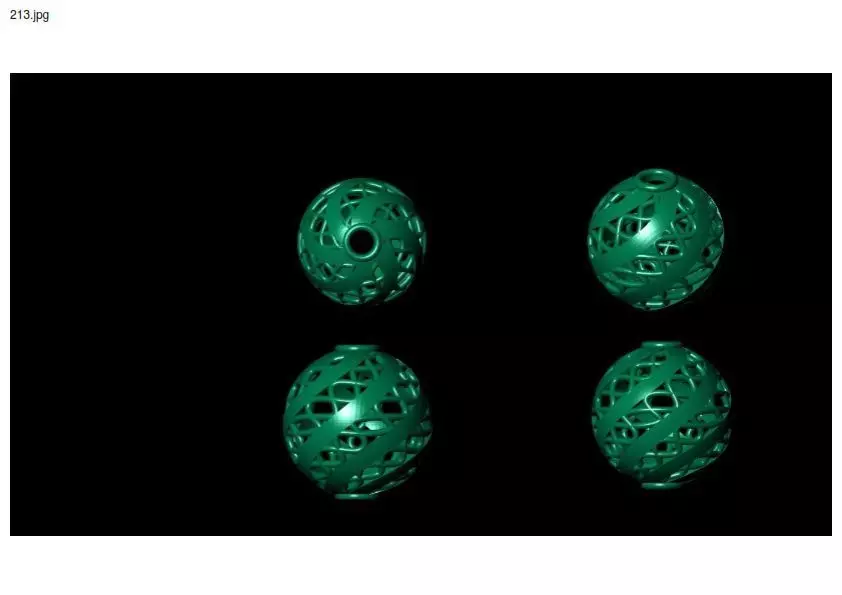 3 size stl beeds 3D print model_0