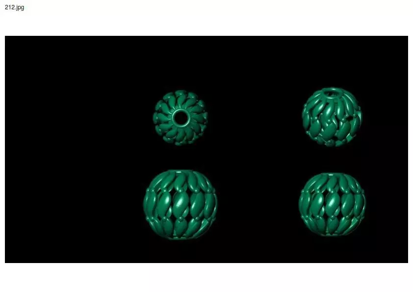 3 size stl beeds 3D print model_0