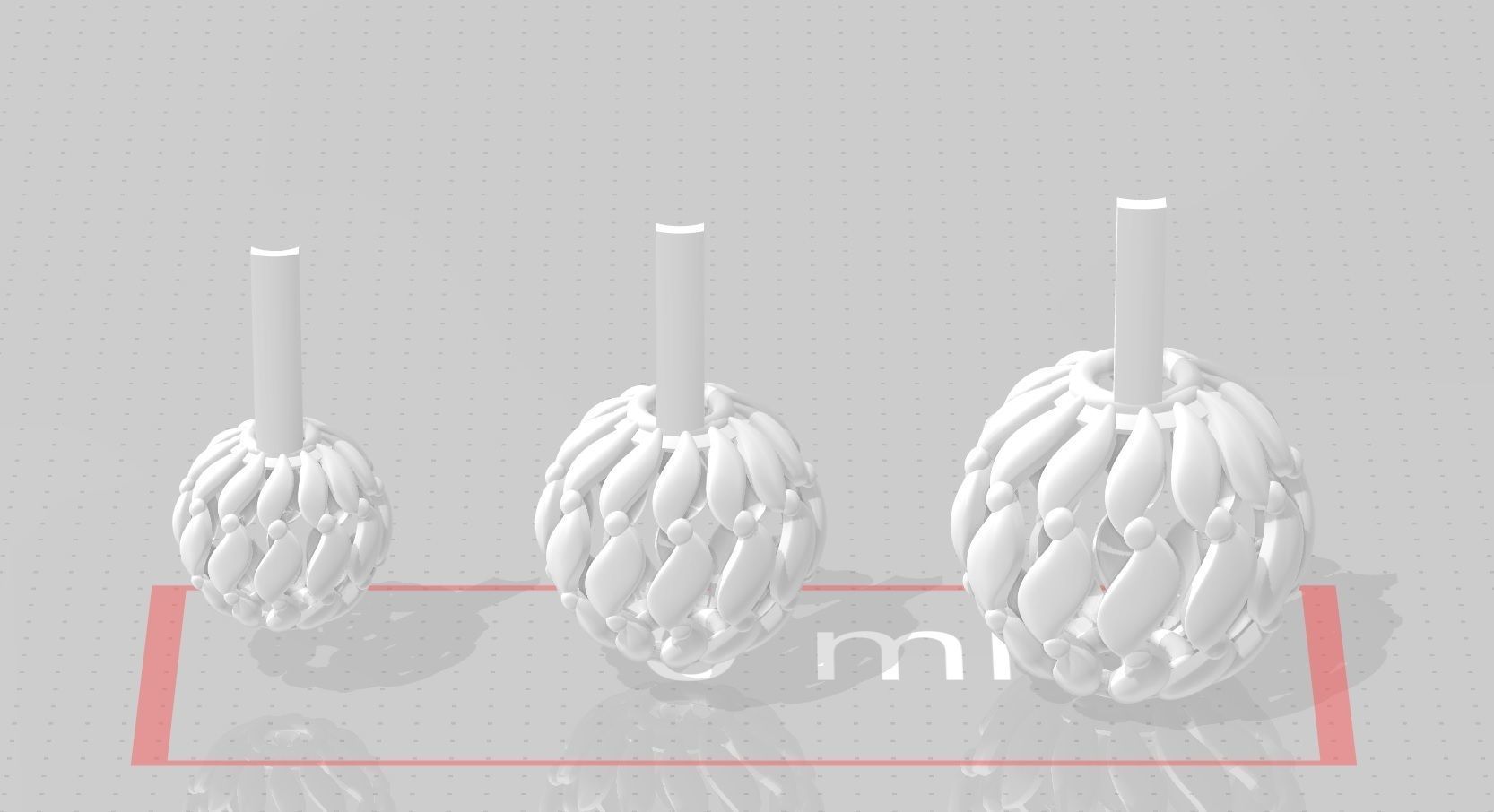 3 size stl beeds 3D print model_1