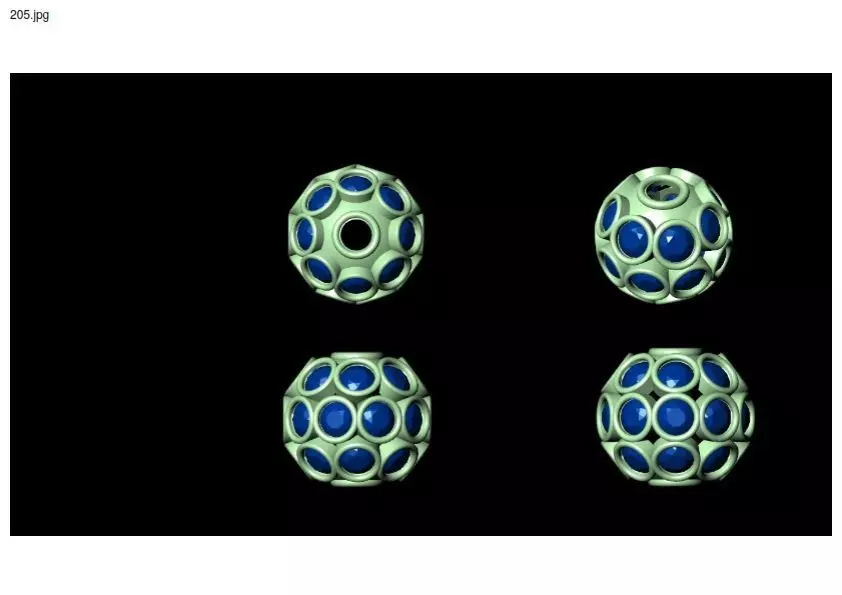 3 size stl beeds 3D print model_0