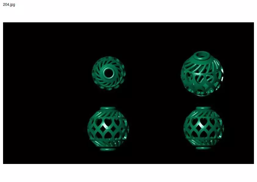 3 size stl beeds 3D print model_0