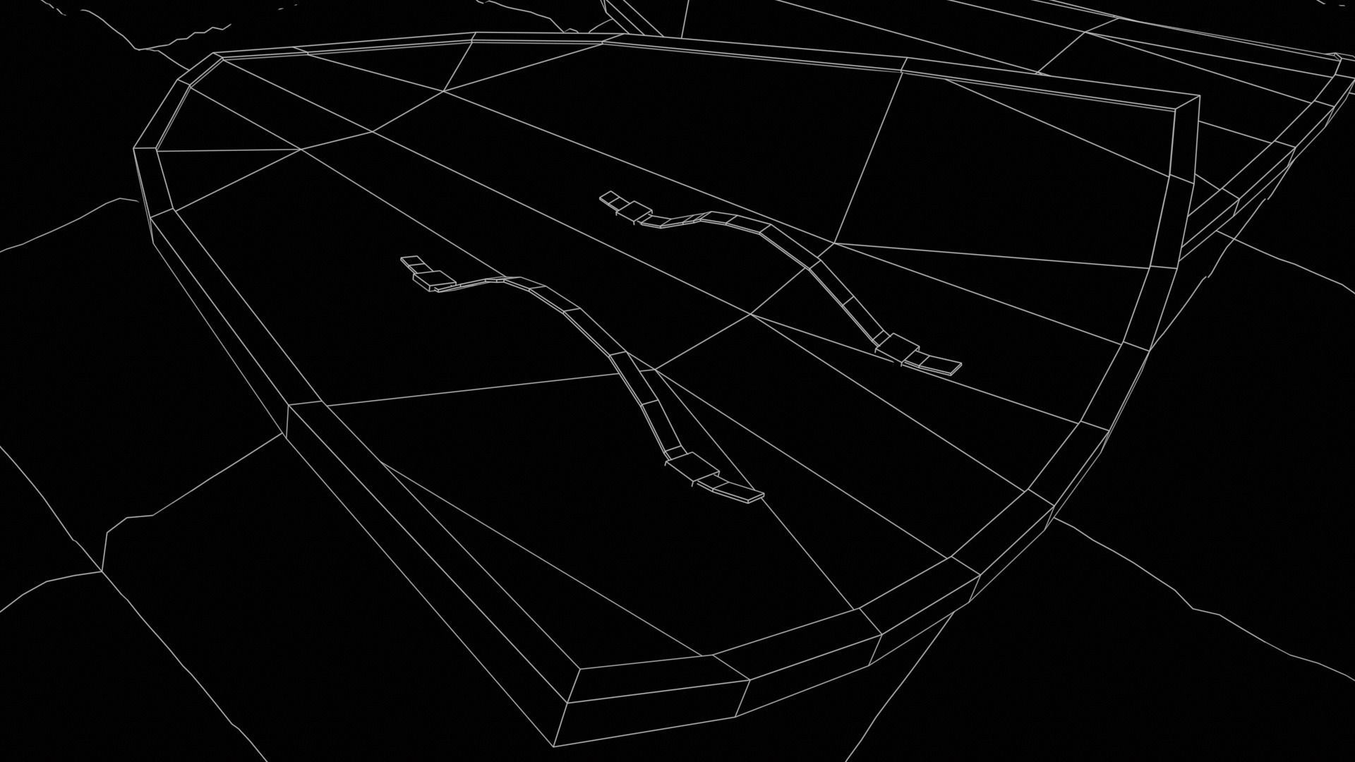 Medieval round shield with a  cross and genuine leather straps Low-poly 3D model_7