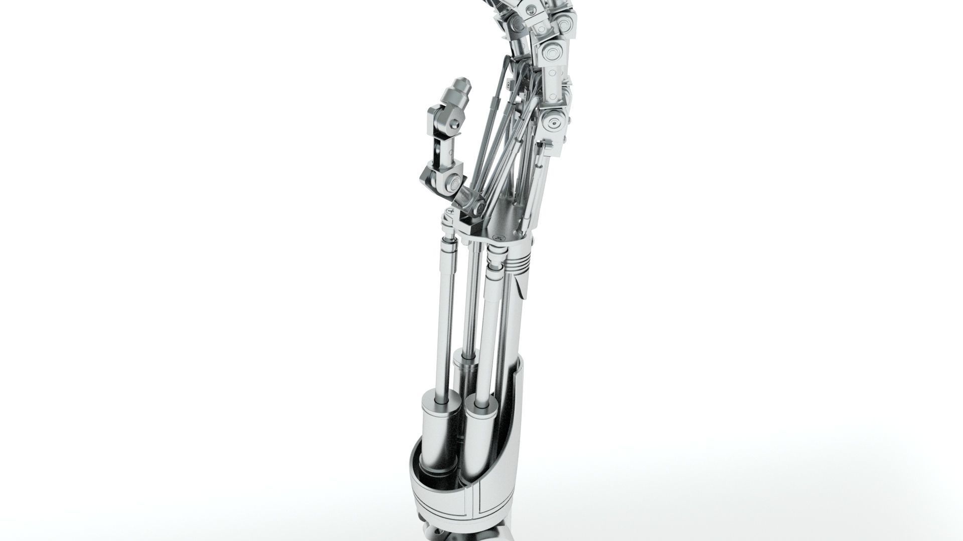 Robot arm imitating Terminator the film 3D model_2
