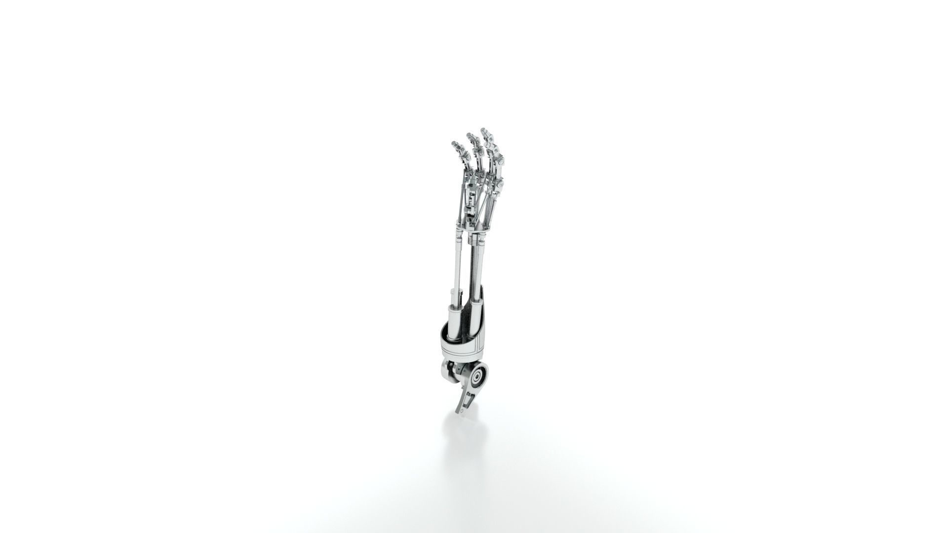 Robot arm imitating Terminator the film 3D model_3