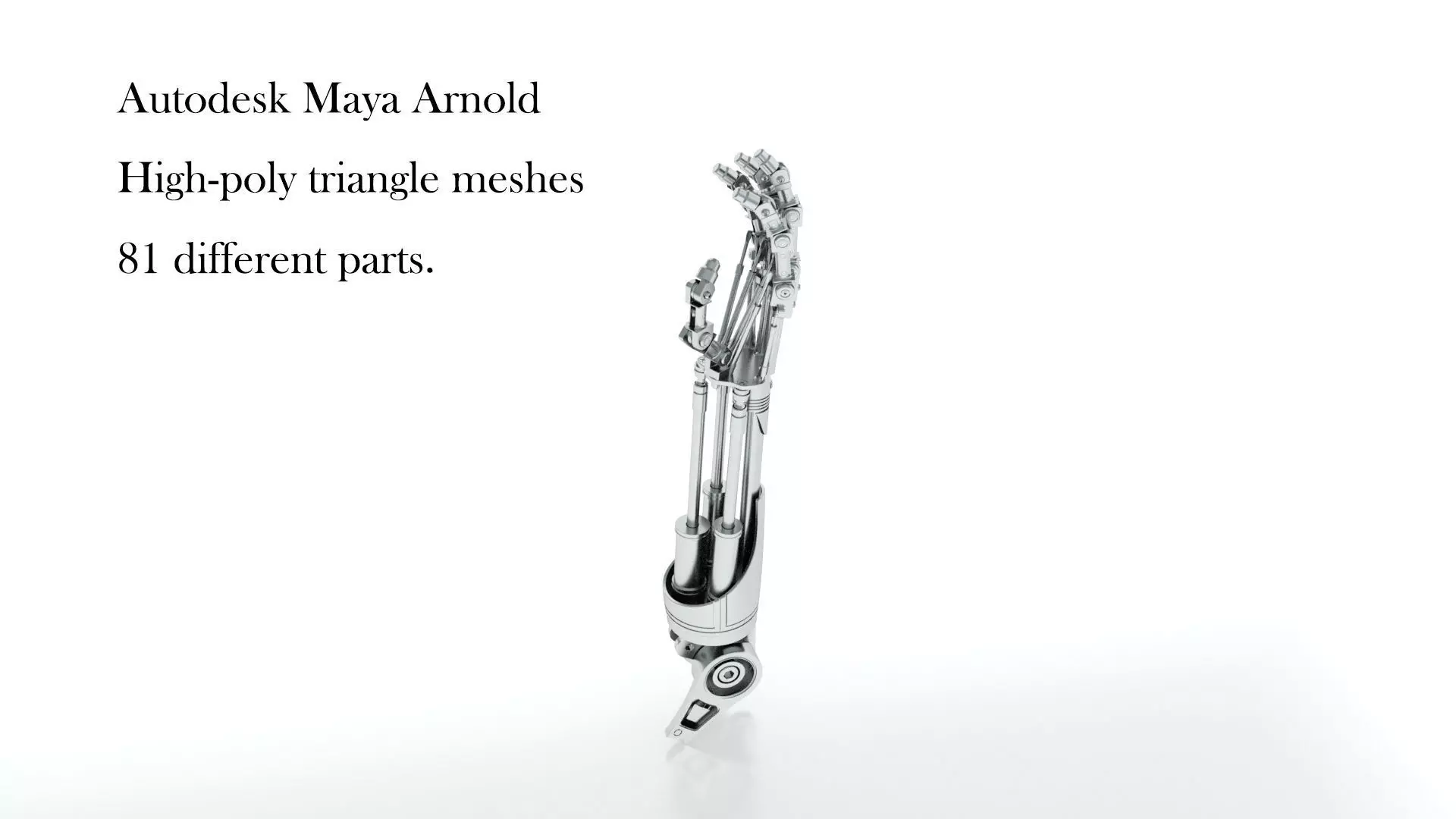 Robot arm imitating Terminator the film 3D model_0