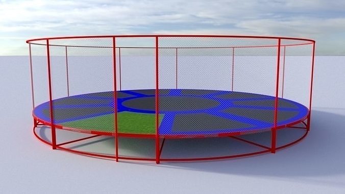 Huge circle trampoline  3D model