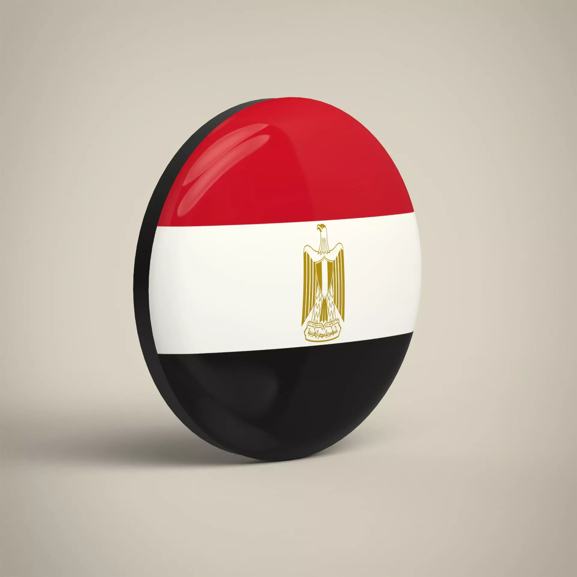 Egypt Badge Low-poly 3D model_0