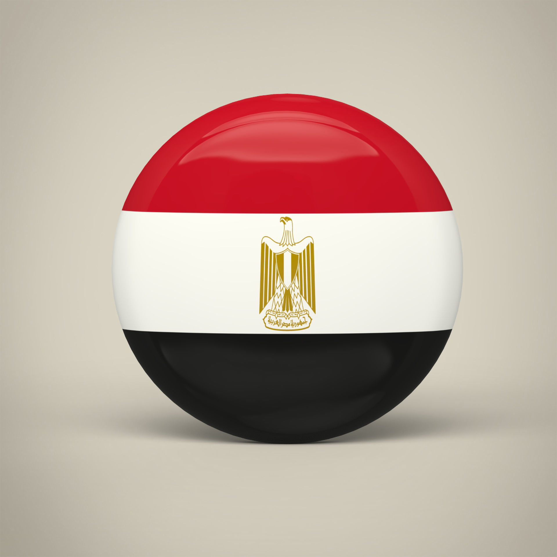Egypt Badge Low-poly 3D model_2