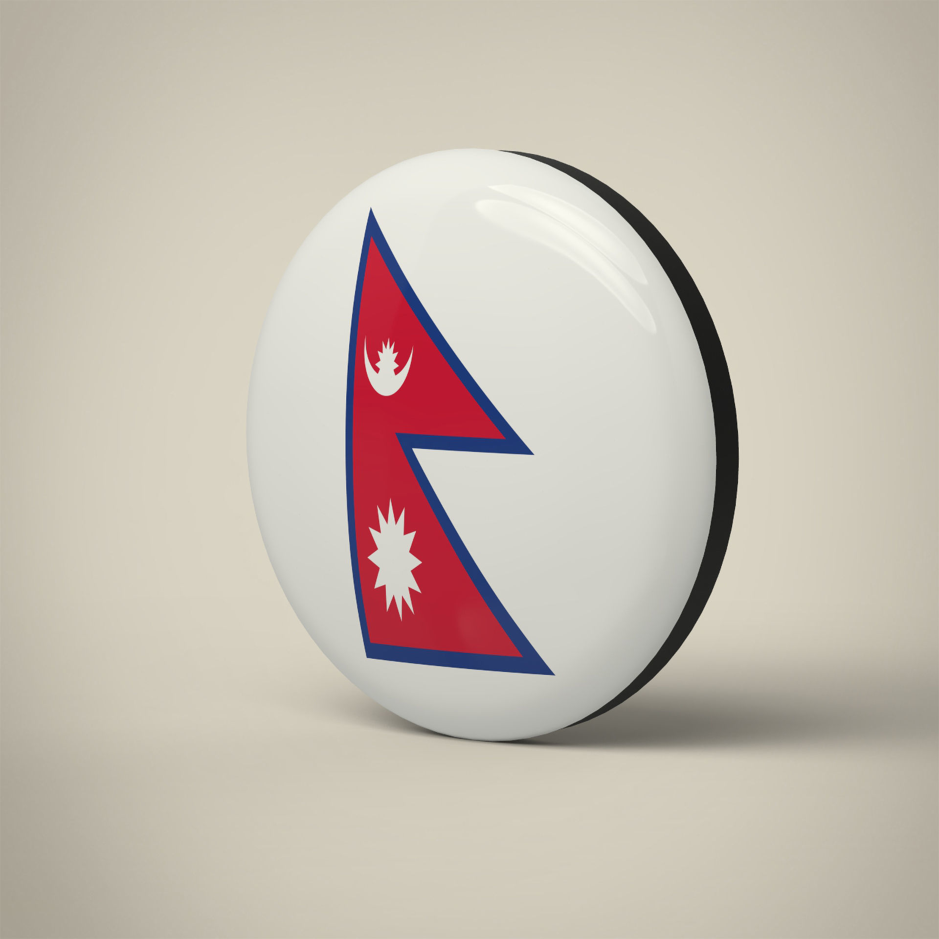 Nepal Badge Low-poly 3D model_2