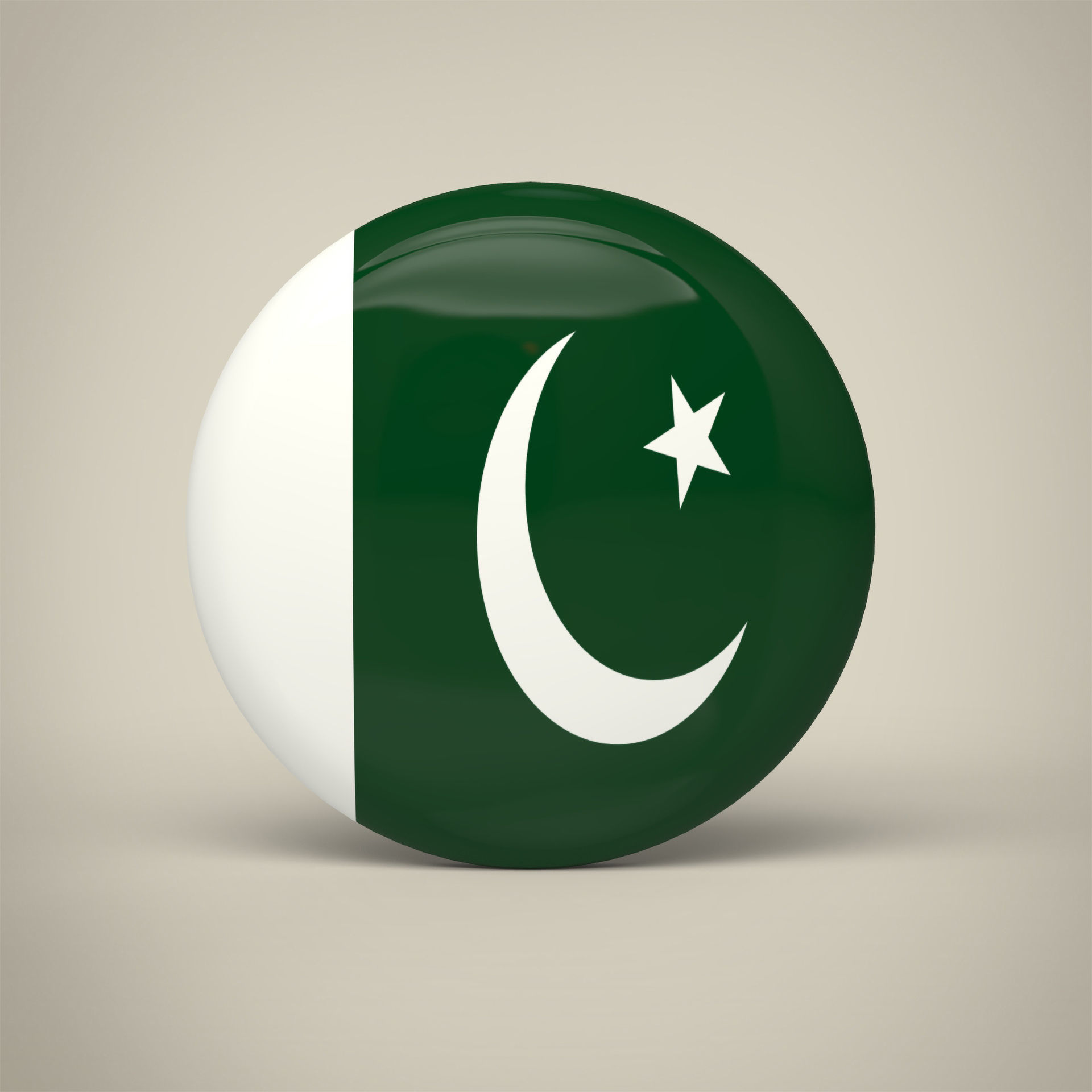 Pakistan Badge Low-poly 3D model_2