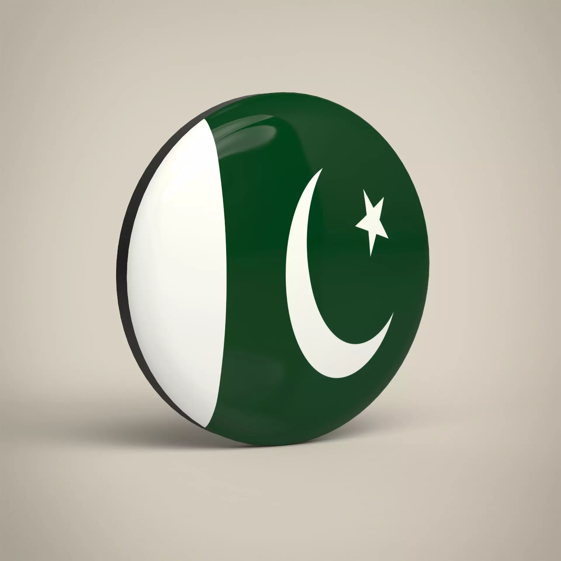 Pakistan Badge Low-poly 3D model_0