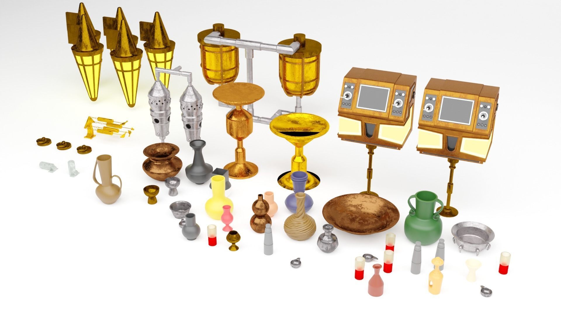 Jabbas Throne Room - Top floor - Complete set 1-12 scale 3D Model Collection_22